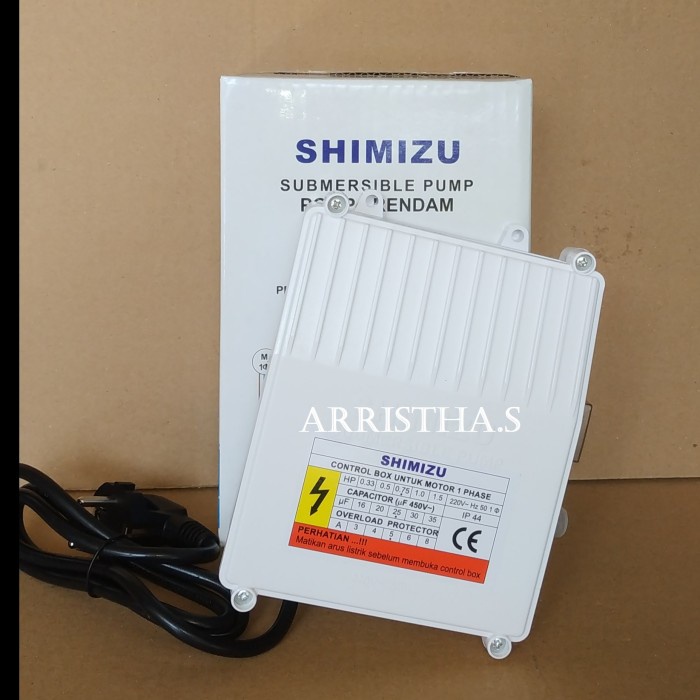 Control Box Submersible Satelit Shimizu 0.75 HP. 3/4 PK