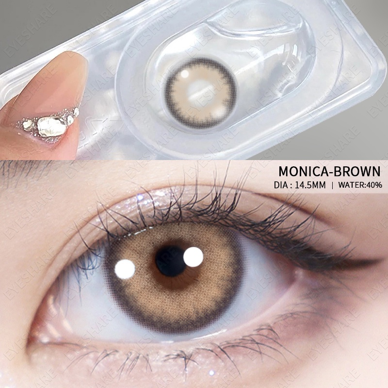 Lensa Kontak Gradien[COD]~SOFTLENS MONICA PURPLE INNOCENT NORMAL &amp; MINUS BY EXOTICON BIG EYES 14.5MM WARNA PERI MUSIM PANAS BLUE BROWN GRAY Softlen Soflen Soflens