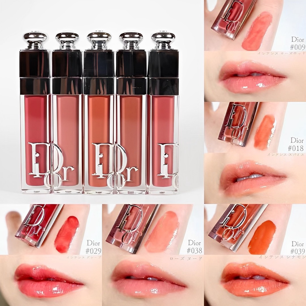 Diaor Addict Lip Maximizer Glossy Lip Plumper Mini - 2ML/6ML - Travel Size - 001 (Pink)/ 012 (Rosewood)/015 (Cherry)/020 (Mahogany)