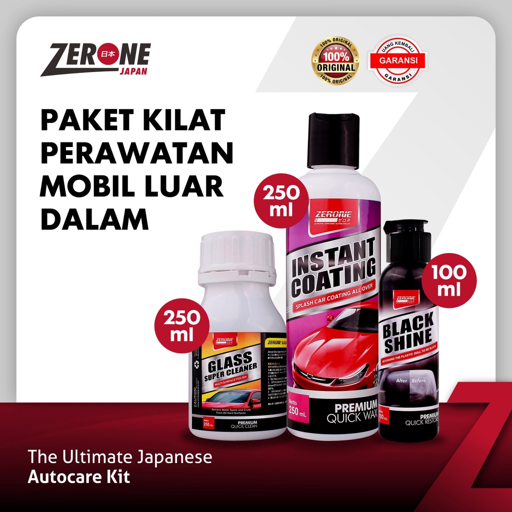 Paket Perawatan Mobil Pembersih Noda Jamur Glass Super Cleaner Pengkilap Pengkilat Body Mobil Instant Coating Penghitam Dashboard Black Shine