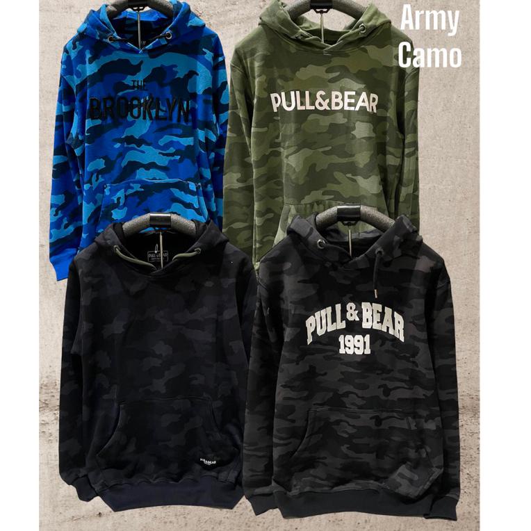 LANGSUNG ATC Hoodie Army Camo Pria Wanita Premium / Jaket Sweater Hoodie Army