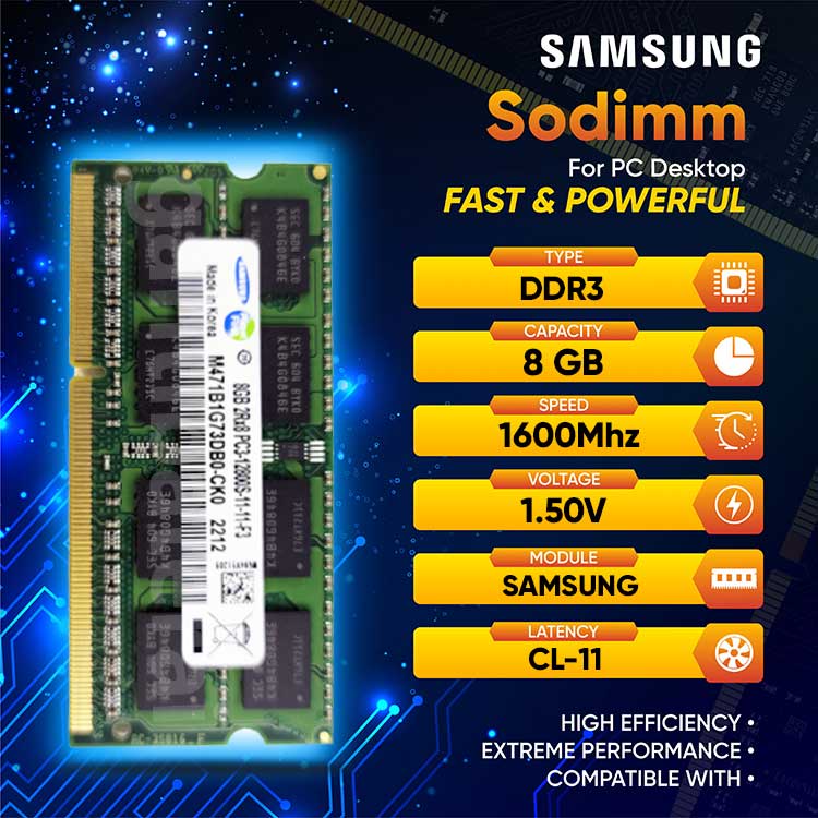 Sodimm laptop ram ddr3 8gb PC3-12800 1600