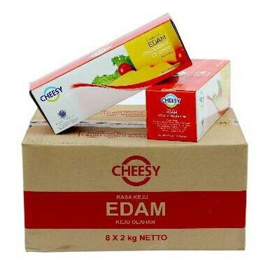 

Keju cheesy edam box 1,9kg atau 2kg ED NOV 2025