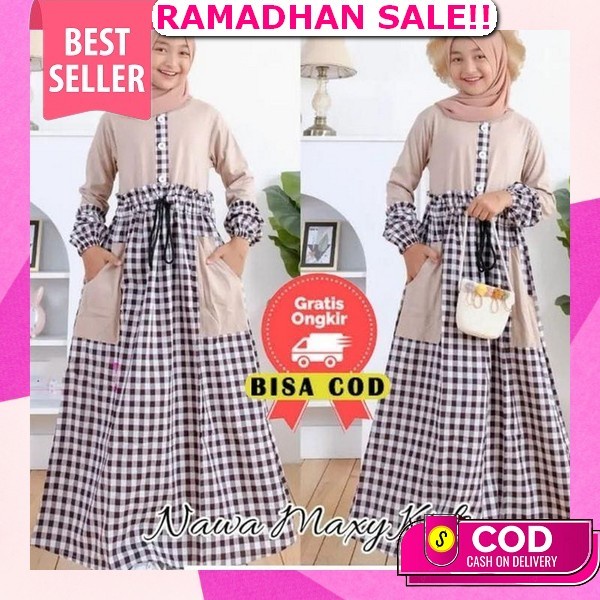 Canaka Flower Kids Set Hijab Kids Original By Putri Alifa - Termasuk Kerudung Jilbab Gamis Baju Musl