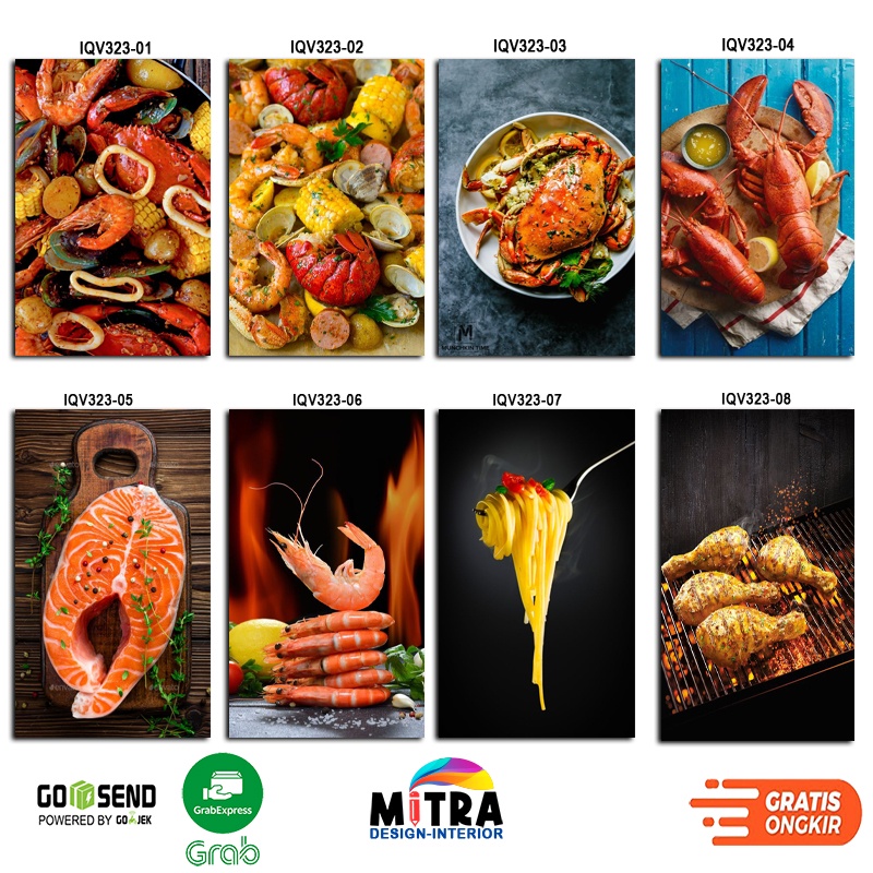 Hiasan dinding rumah makan pajangan cafe dekorasi cafe pajangan seafood dapur masak