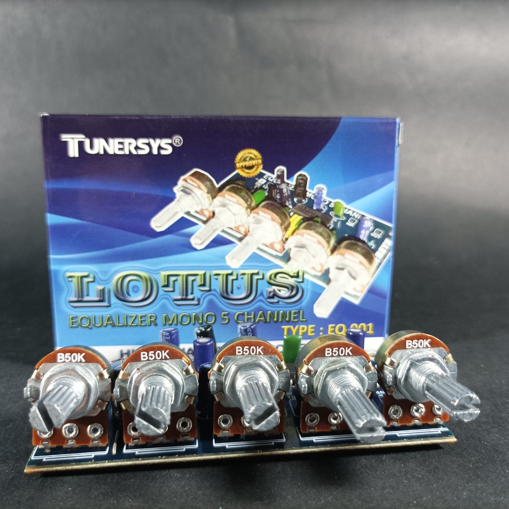 Kit Equalizer 5 Channel Lotus Tunersys Potensio Putar
