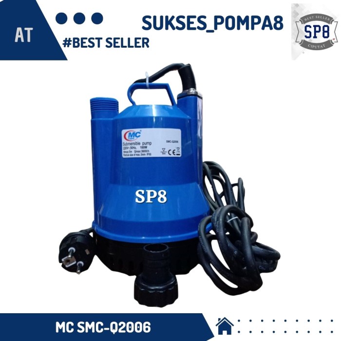 Pompa Celup Kolam MC SMC-Q2006 /Submersible Pump 100W