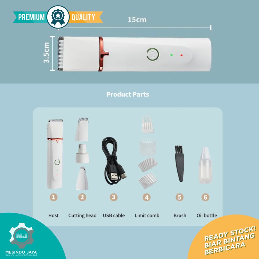 4 IN 1 USB ALAT GROOMING HEWAN CUKUR BULU ANJING KUCING, KIKIR KUKU USB 4 IN 1 PET PAW CLIPPER / NAIL GRINDER