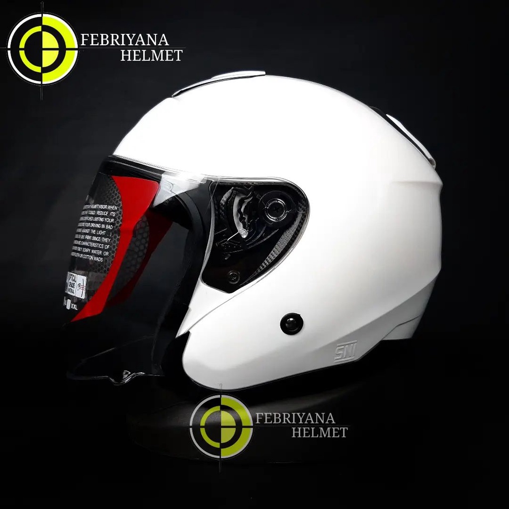 HELM KYT KYOTO SOLID WHITE HALF FACE KYT KYOTO