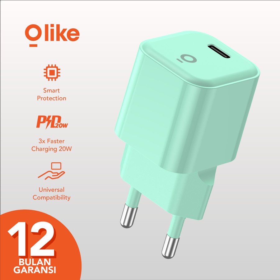 ADAPTOR CHARGER Olike C302 PD Type-C Ultra Compact Quick Charger 20W