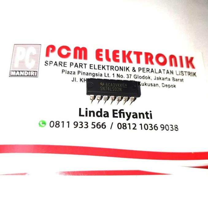 (2 pcs) IC TTL 7402 SN 74LS02N pcmelektr812 Diminati Banget