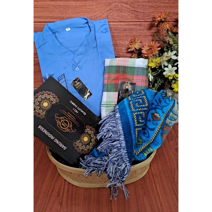 

Paket Lebaran - Sarung Atlasan, Baju Koko Katun, Sajadah