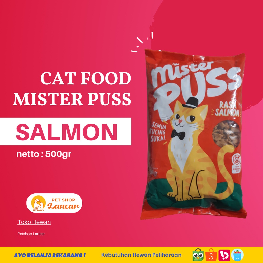 Makanan Kucing Mister Puss 500gr / Cat Food - Salmon