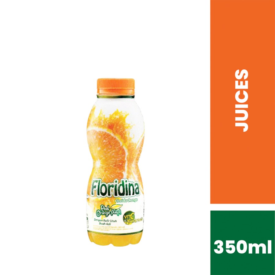 

Floridina Orange So JUICY! Bulir lebih utuh dan lebih banyak 350ml