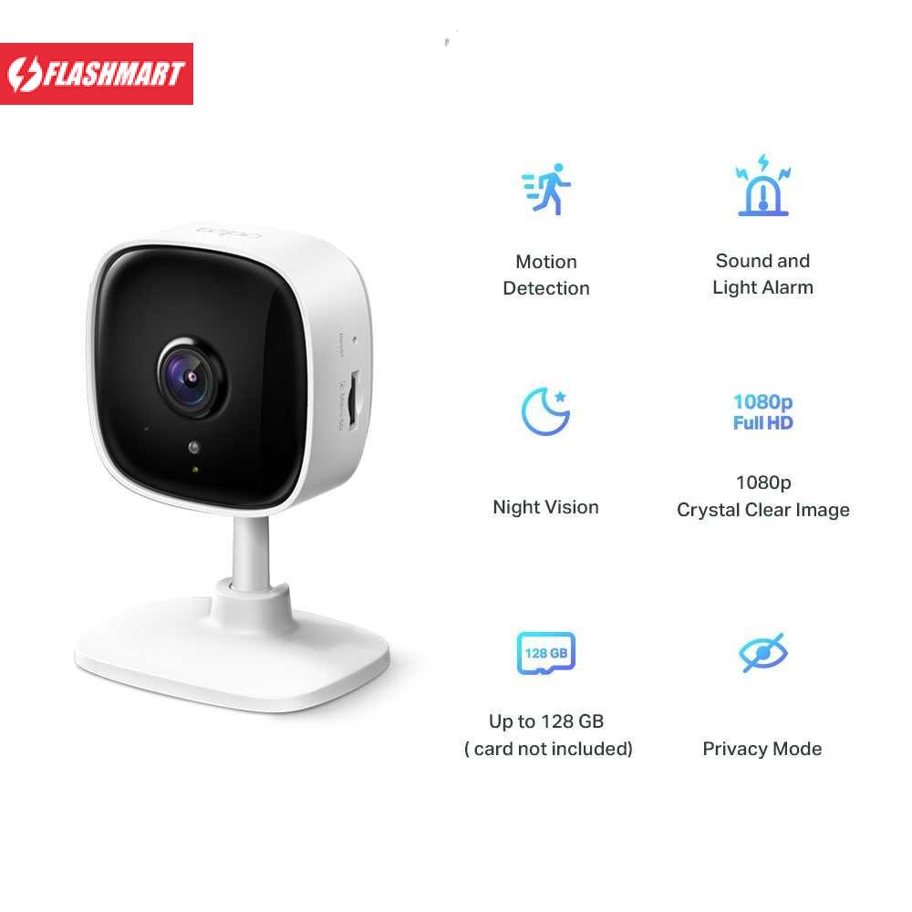 Flashmart TP-LINK IP Camera CCTV 1080P Night Vision - Tapo C100