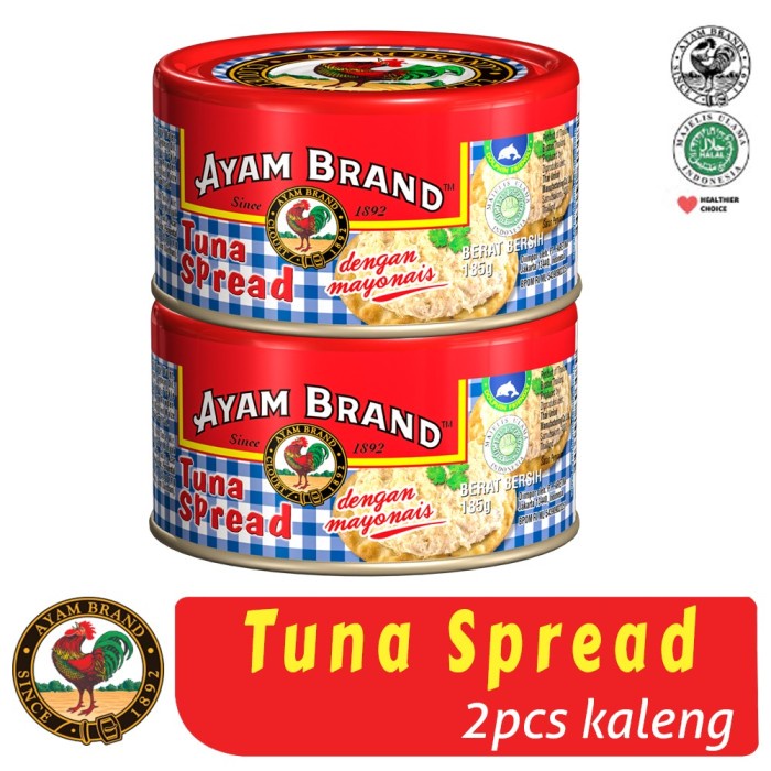 

IKAN TUNA KALENG SPREAD AYAM BRAND 160GR ISI 2 PCS