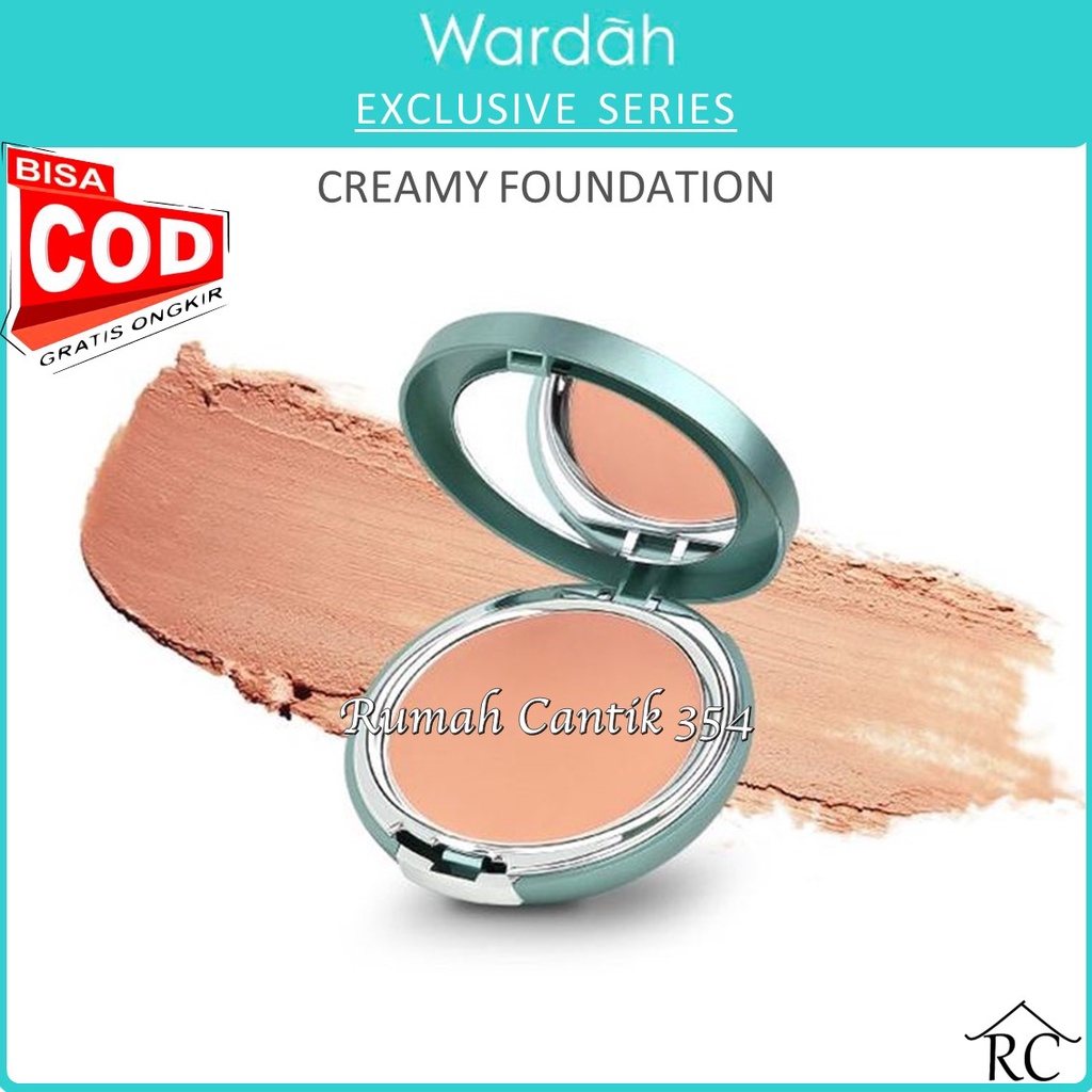 Rumah Cantik Wardah Exclusive Creamy Foundation  - Foundation Cream Dengan Coverage Tinggi dan Tahan Lama - Bisa COD RumahCantik354 Beauty Skincare Kosmetik Medan Cosmetics