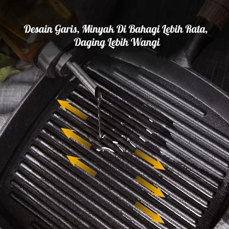 Square Grill Pan Wajan Untuk Panggang simple dan anti lengket ⭐ IndoStar.olshop⭐