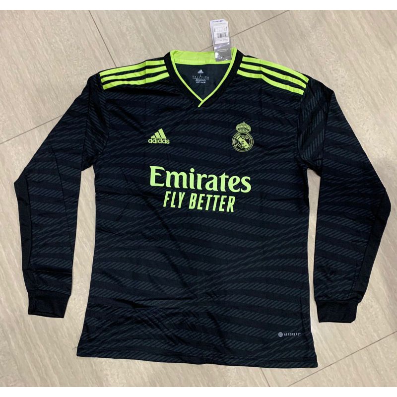 (LONG SLEEVE) JERSEY MADRID 3RD THIRD LS NEW 2023 BAJU BOLA LENGAN PANJANG GO GRADE ORIGINAL IMPORT 