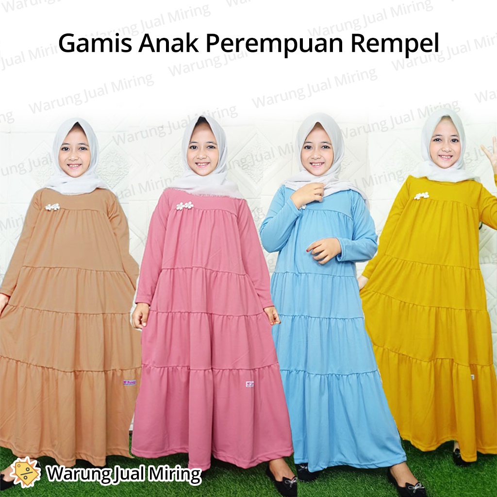 Baju Gamis Anak Perempuan &amp; Remaja 1-16 Tahun Baju Muslim Anak Gamis Perempuan Cewek Tanggung Dewasa Princess Dress Manasik Murah Putih Crinkle Set Hijab Jilbab Kerudung Baju Gamis Anak Terbaru 2023 Terbaru2023 Usia Umur 2 3 4 5 6 7 8 9 10 11 12 13 14 15