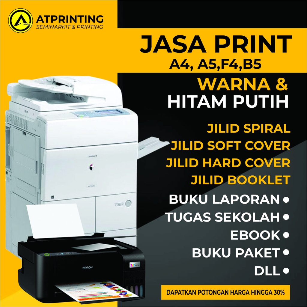 JASA PRINTING, JASA PRINT, CETAK DOKUMEN, HITAM PUTIH WARNA, KERTAS