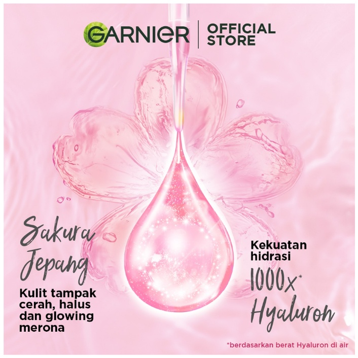 Garnier Sakura Glow Hyaluron Water Glow Essence - Melembabkan Kulit dari Dalam