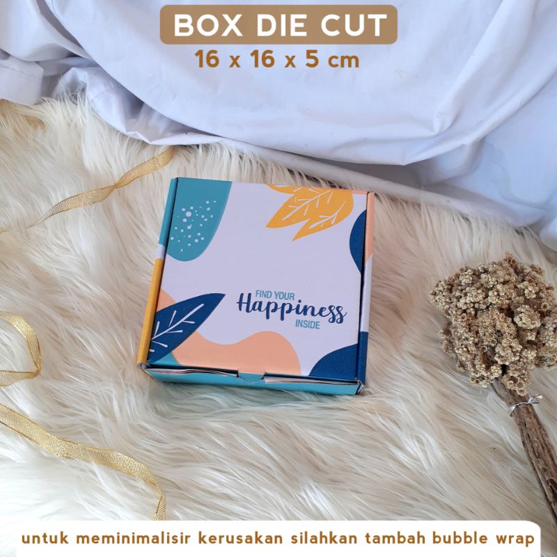 KARDUS MOTIF BOX DIE CUT 16x16x5 cm / KARDUS PACKING | KADO | HAMPERS | SOUVENIR DUS CORRUGATED WARN