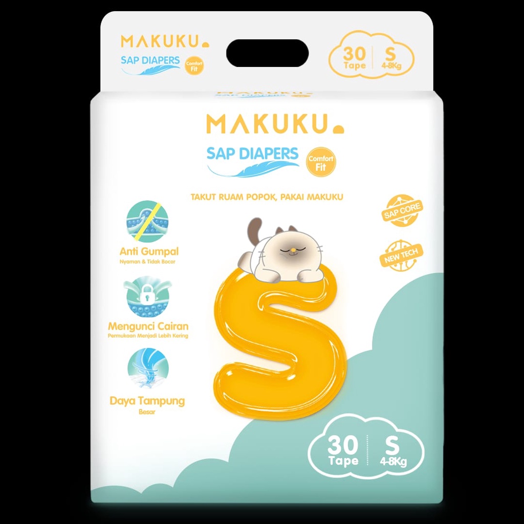 Makuku SAP Diapers Comfort Fit Pants NB32/S30/M28/L26/XL24/XXL22