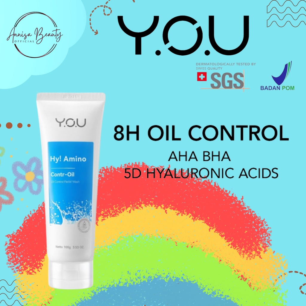 [BPOM][100%ORI&amp;READY]YOU Hy! Amino Facial Wash | Oil Control, Hydrating, Brightening, Anti-Acne, Sabun Cuci Muka