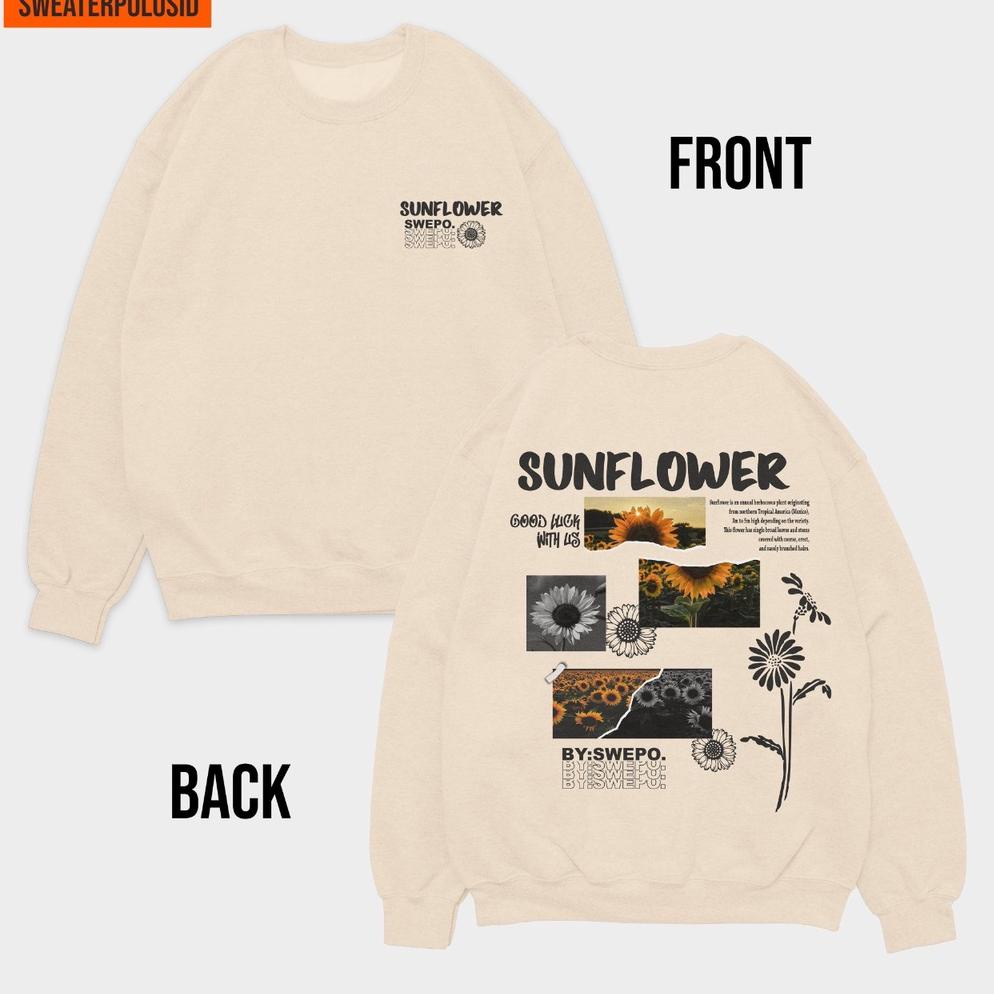 HARGA BERSAHABAT SWEPO Basic Sweater Sunflower SWEPO M-XXL (Pria & Wanita) SW13