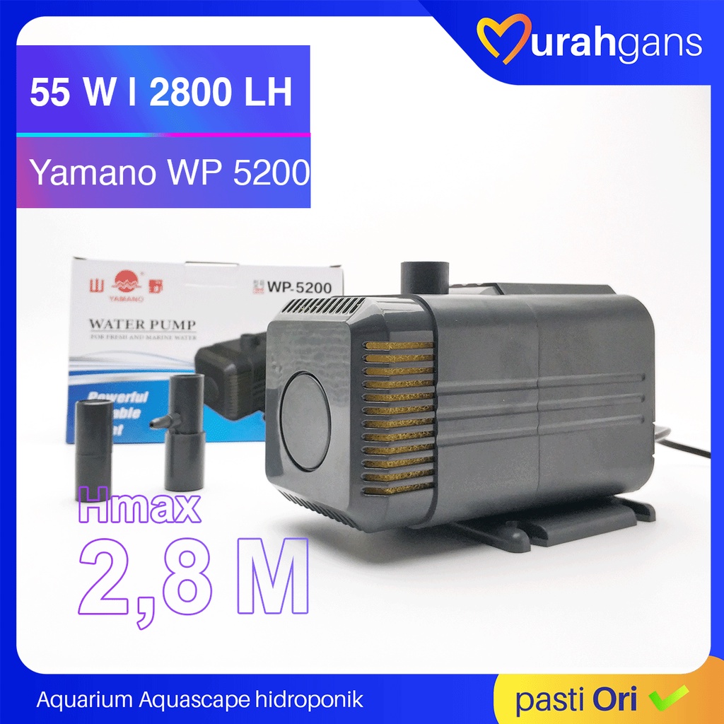 YAMANO WP 5200 Pompa Aquarium Kolam 2800 LPH