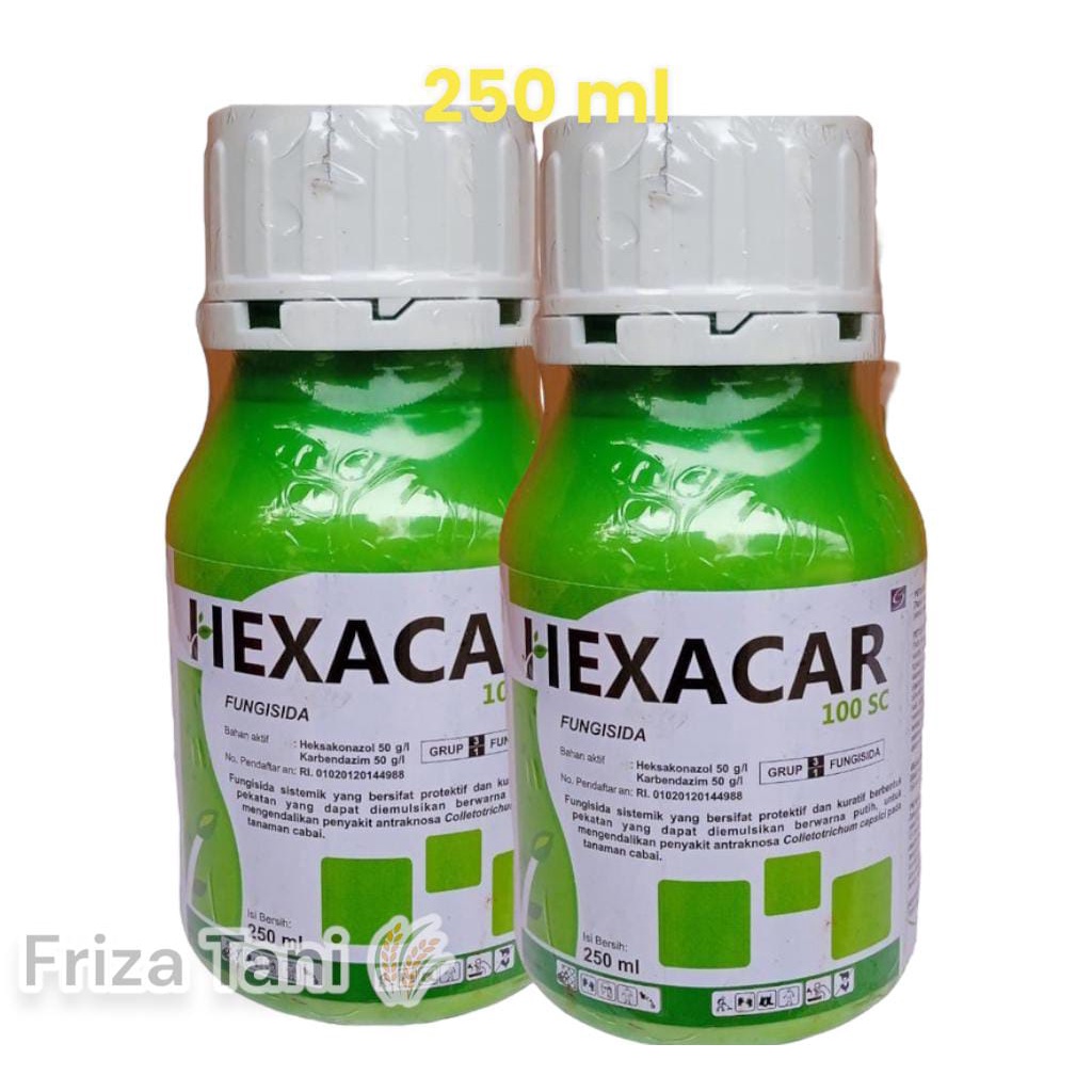 Fungisida sistemik HEXACAR 100 SC 250ml Bahan Aktif Heksakonazol 50 g/l Karbendazim 50 g/l Anvil Hek