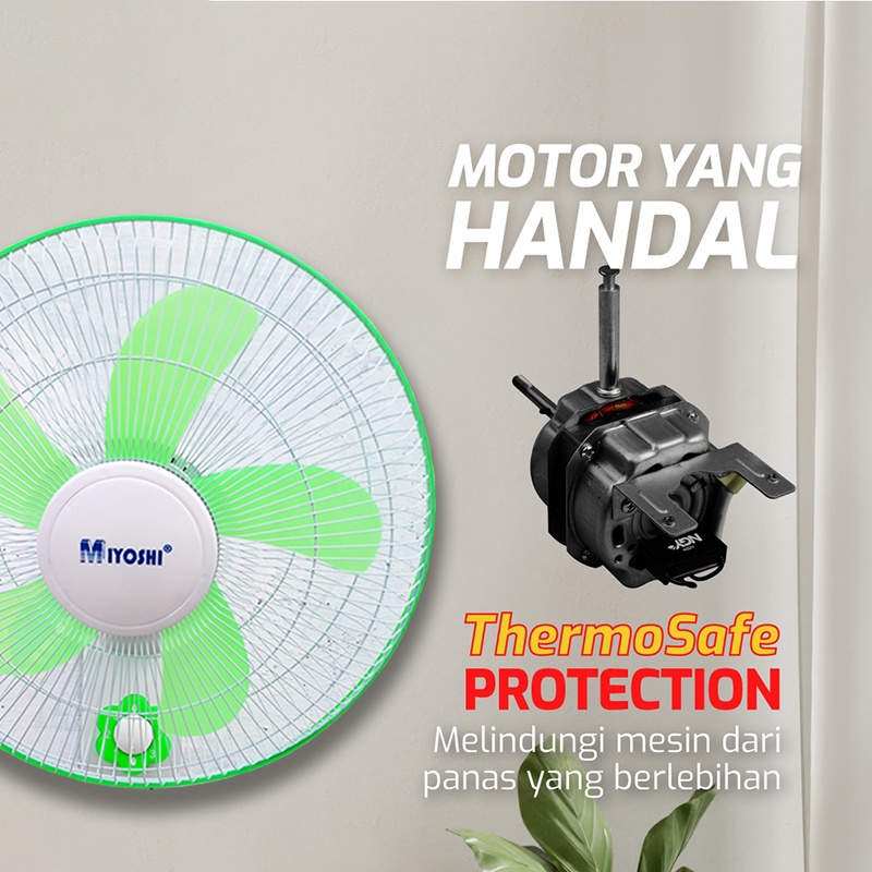 Kipas Angin Dinding / Mini Portable Wall Fan 12 inch Swing Handal - WORLDHOME