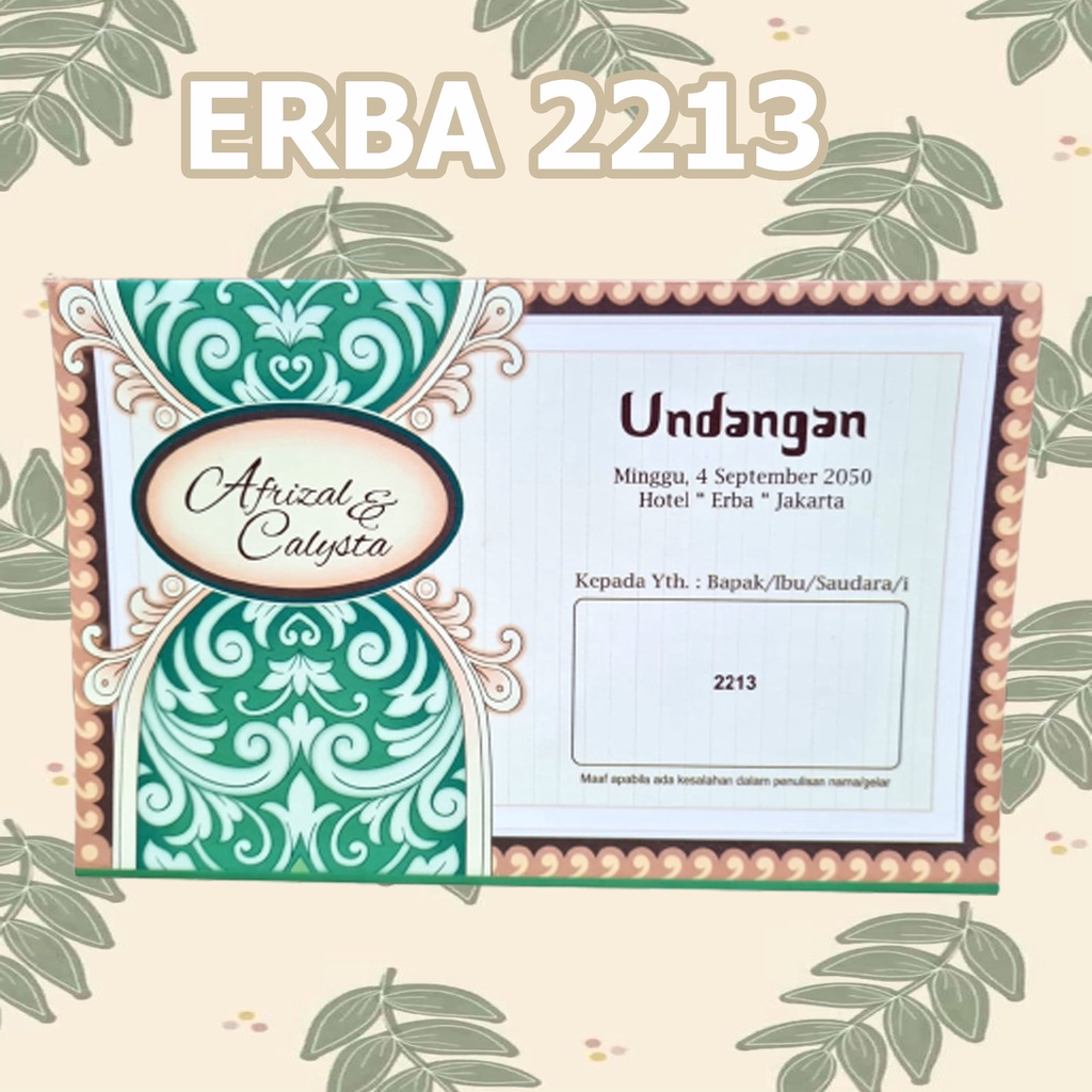 

Blangko Undangan Pernikahan Kosong Murah ERBA 2213 HARGA MURAH BERKUALITAS