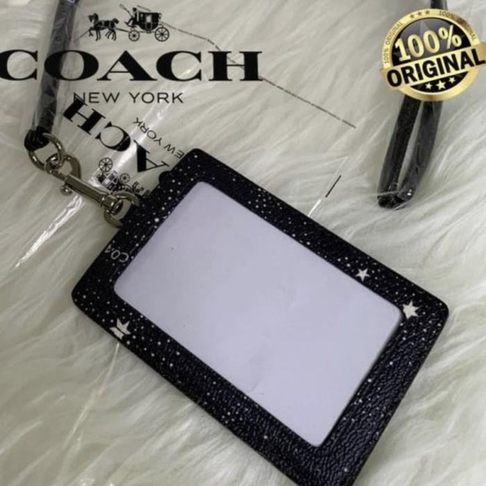 

COACH ID card lanyard new star night (BLACK)