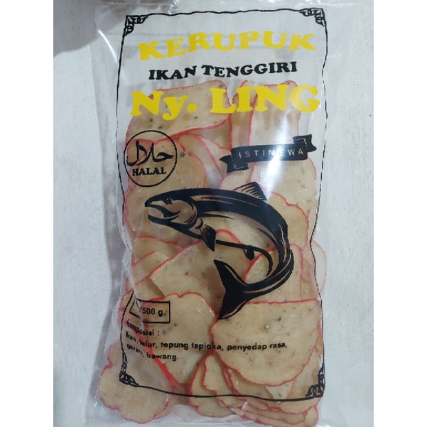 

Kerupuk Ikan Tenggiri Lis Merah Sahang Ny. Ling Kalbar Pontianak 500g