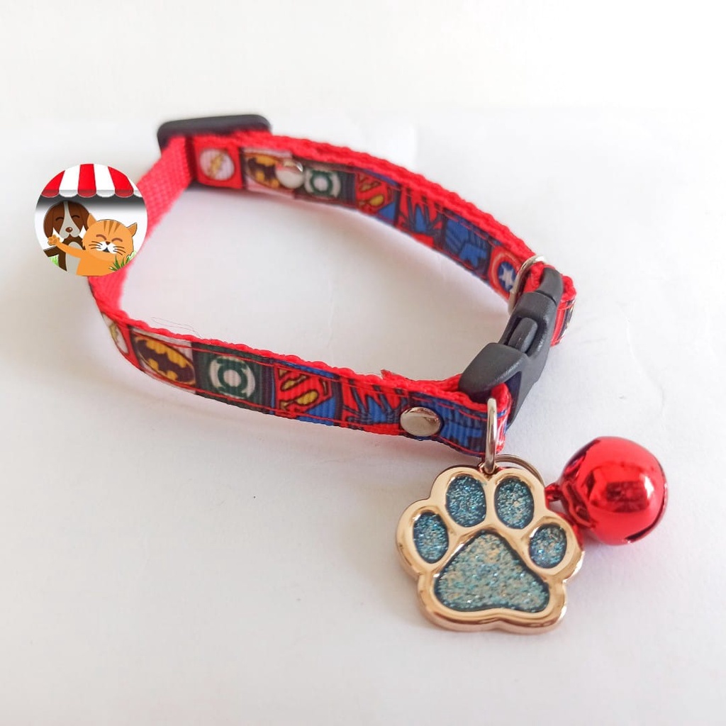 Kalung Kucing Anjing Mini Kelinci Collar Kalung Motif Lonceng Paw