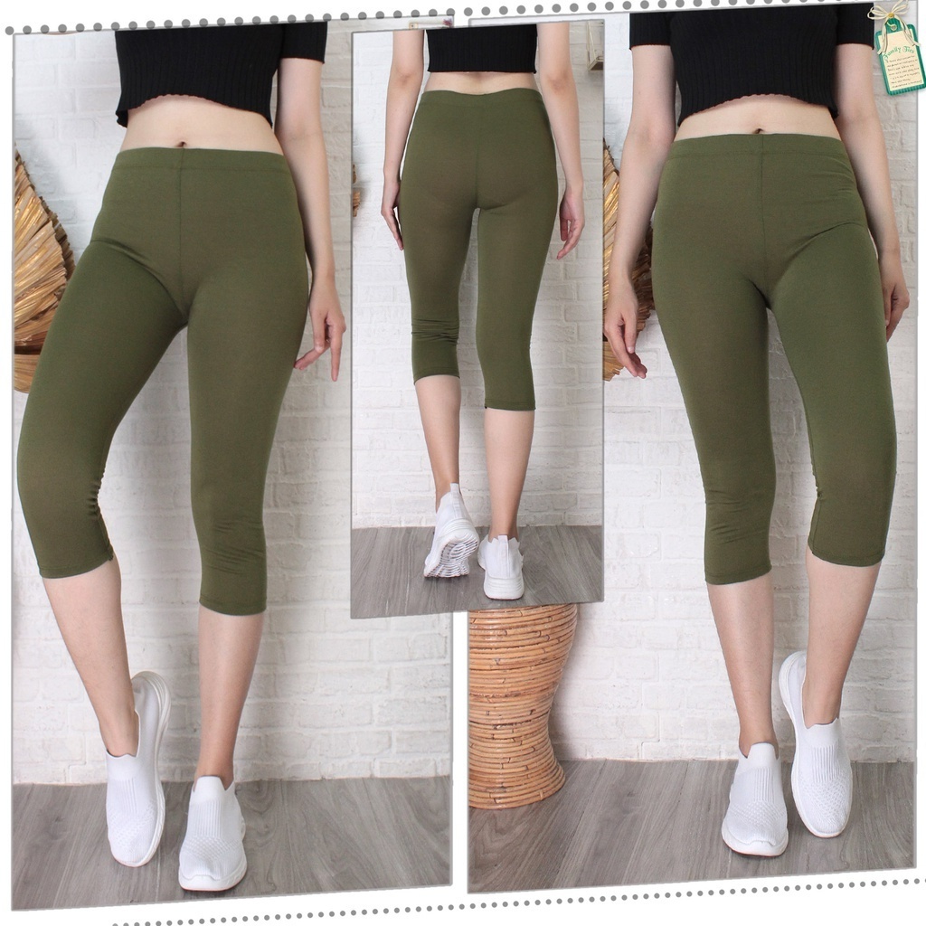 Celana Wanita Legging Pendek Spandex Dibawah Lutut Cl04