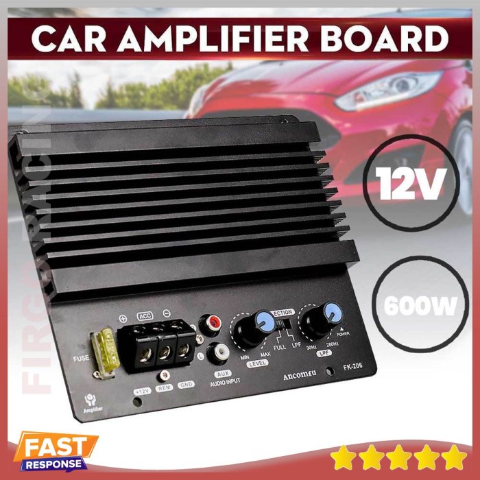 Terlaris Kit Power Ampli Mobil Bass Subwoofer 600W Mono 12Vdc