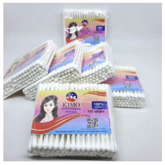 KIMO COTTON BUD Sticks Isi 100 Pembersih Kuping Katembat Membersihkan Telinga Luka Make up Beauty Tools Eyeliner Kutek Ear Cleaning Clean Kotoran Kuping Halus Termurah Murah Best Good Quality Berkualitas Alat Kecantikan Grosir Prakarya Malang