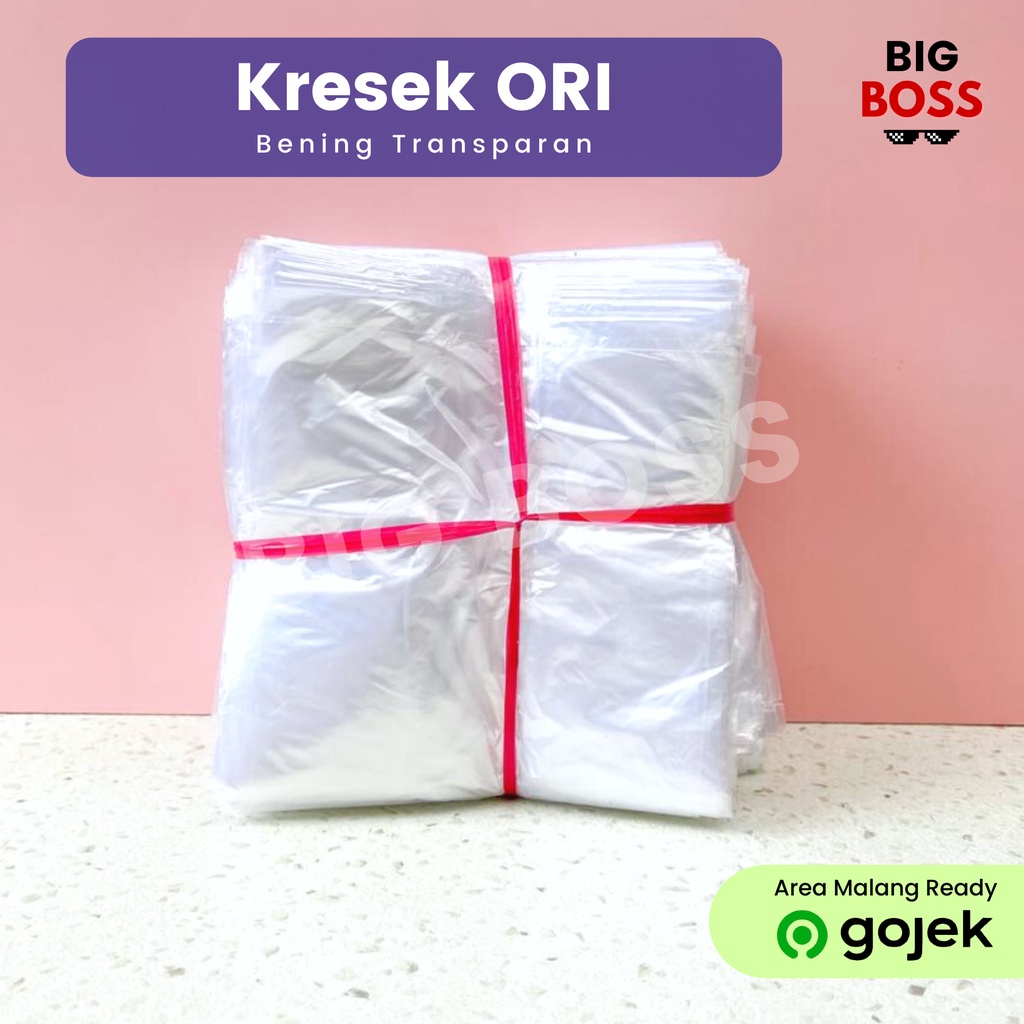 [BERAT 1KG] Kantong Kresek Bening Transparan HDPE LOS Kiloan uk 15 21 24 28 / Kresek Bening ORI / Kresek Makanan