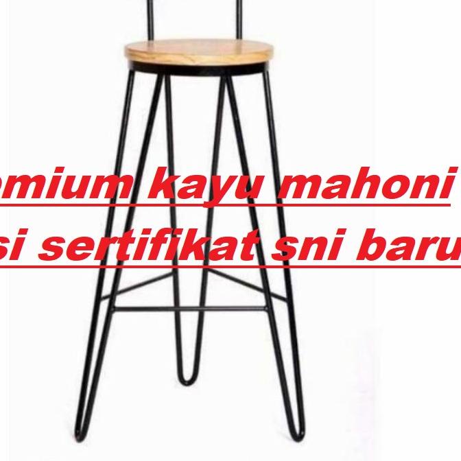 ➩ TINGGI 1 METER/KURSI CAFE / KURSI BAR / BANGKU CAFE / BANGKU BAR BESI KAYU / BANGKU VIRAL / KURSI 