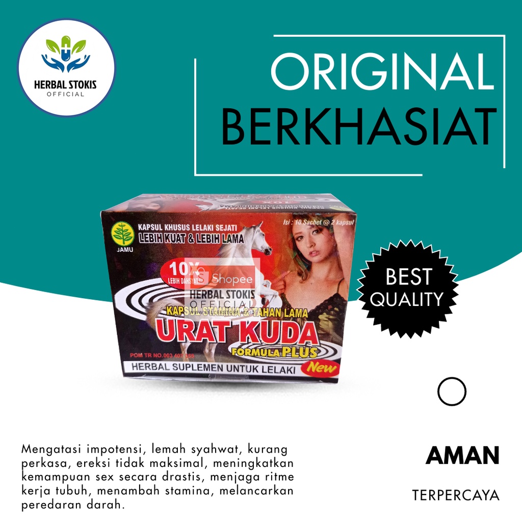 Herbal Urat (Kuda) 10X Asli Original Obat (Kuat) Suplemen Stamina Pria