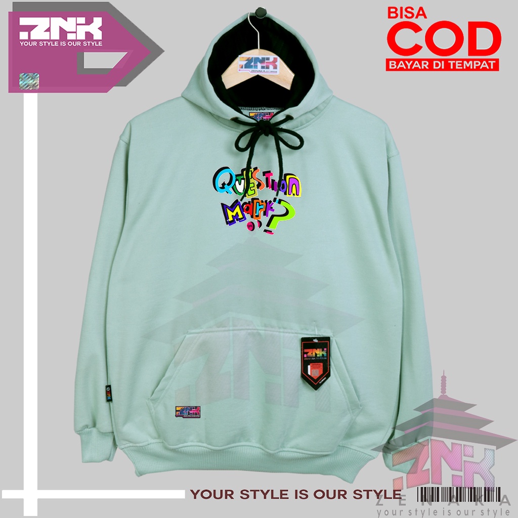 Zenaka Hoodie pria distro aesthetic graffity simple polos warna mint Jacket pria distro terbaru Sweater pria distro keren bahan tebal Hoodie wanita tebal aesthetic Hoodie pria oversize korean style Jaket pria jumbo big size