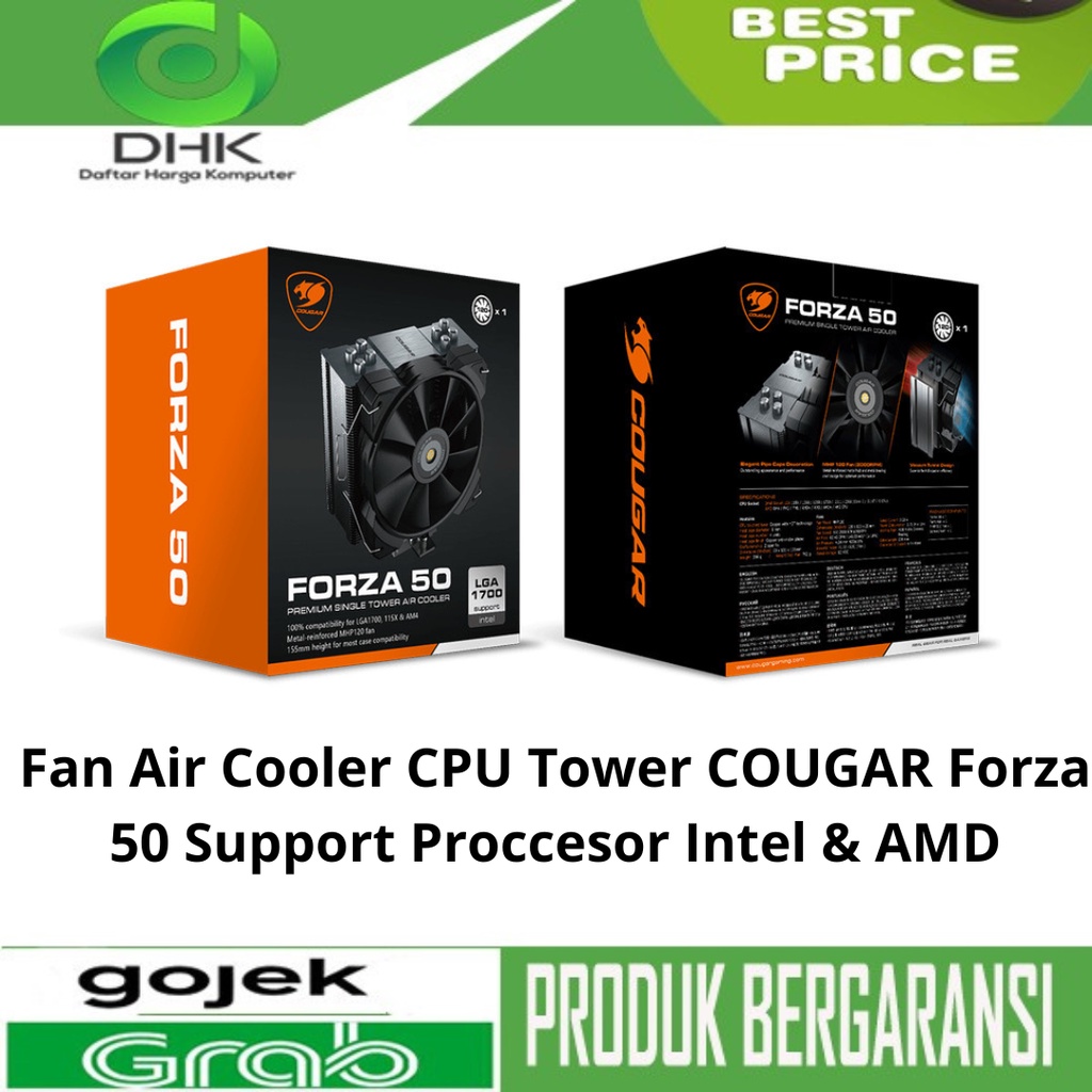 Fan Air Cooler CPU Tower COUGAR Forza 50 Support Proccesor Intel &amp; AMD