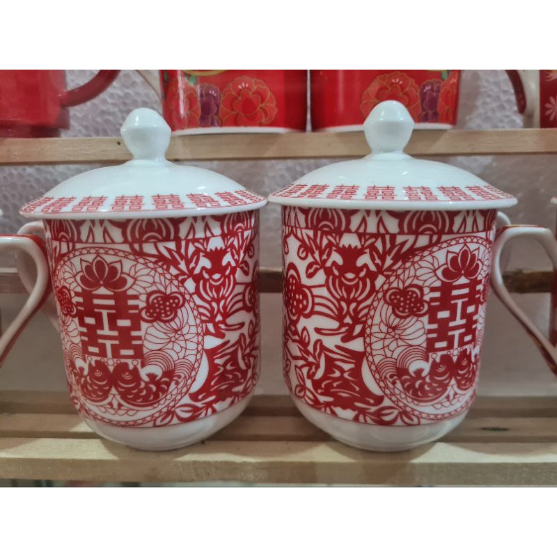 Gelas + tutup Keramik Sangjit