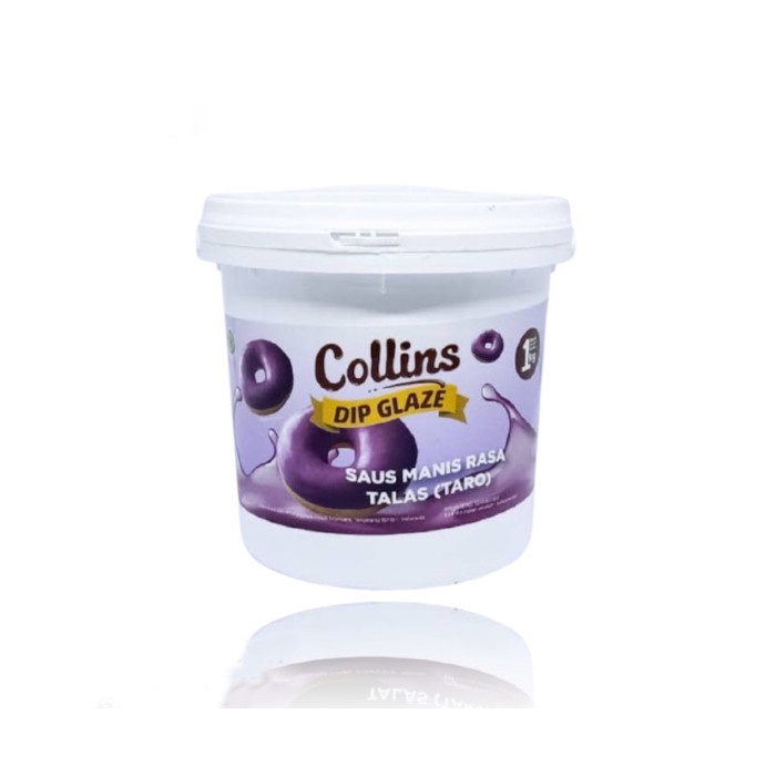 Collins Dip Glaze Taro 1 KG - Collin Saus Manis Rasa Talas