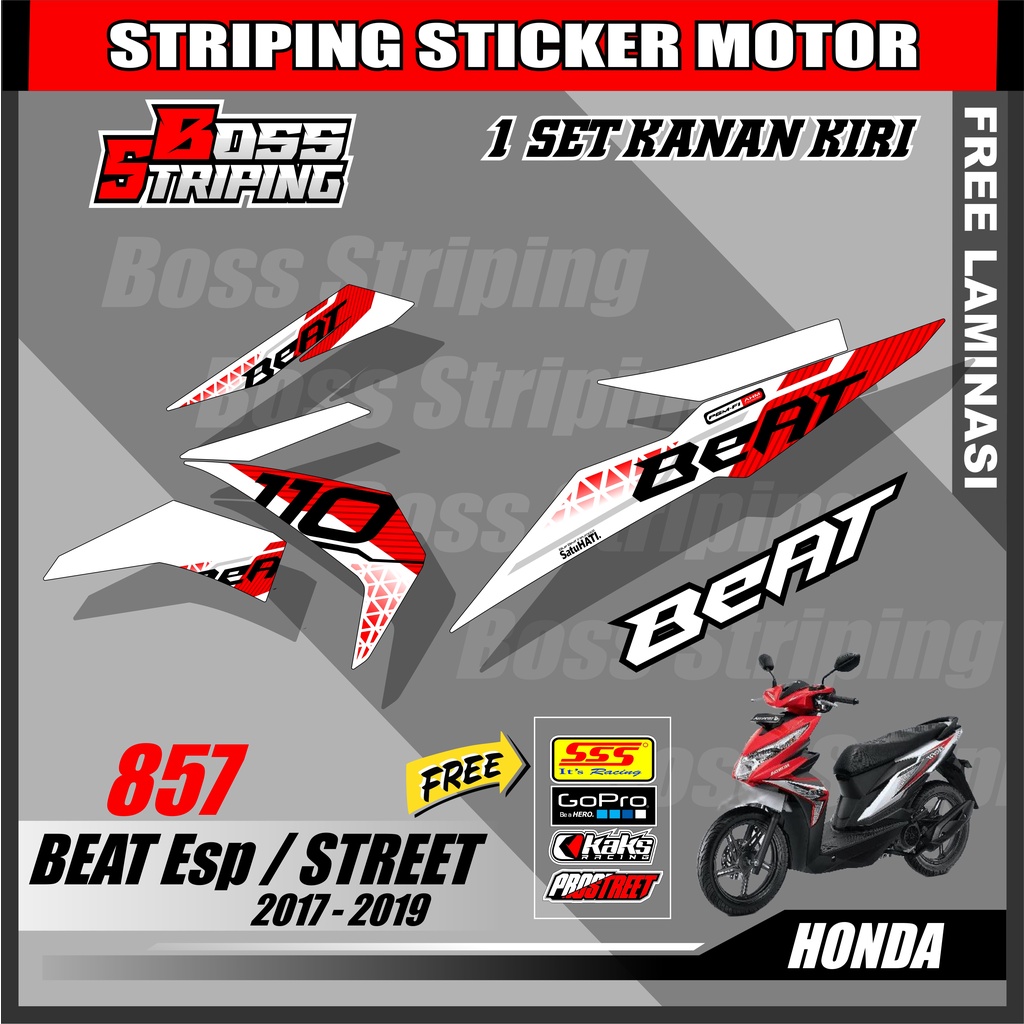 Striping Setiker Sticker Stiker List Variasi Semi Full Body Beat ESP Beat Street FI New 2016 2017 20