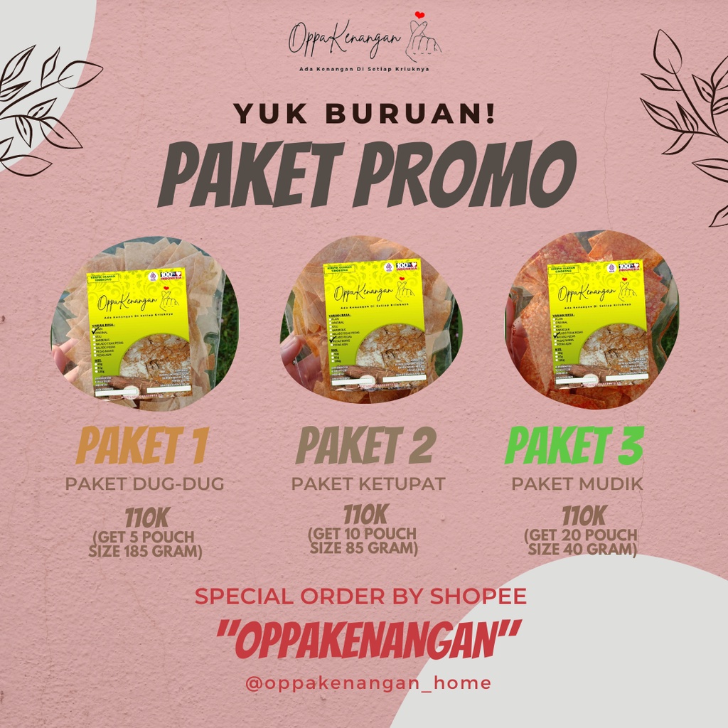 

⭐OppaKenangan⭐ PROMO PAKET 110K GET 10 POUCH 85 GRAM