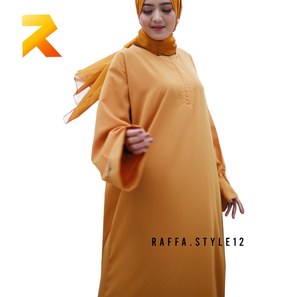 (BISA COD) ABAYA POLOS TURKI OVERSIZE / GAMIS KAJIAN WANITA UKURAN S M L XL XXL